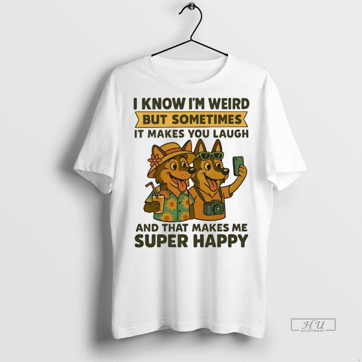Officials German Shepherd I Know Im Weird But - Adult & Kids T-Shirts, Sweatshirts & Hoodies apparel design preview 1