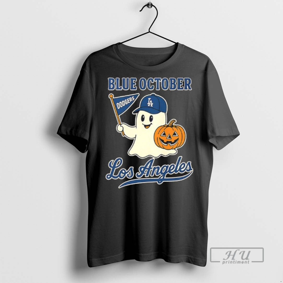 Officials Ghost Blue October Los Angeles Dodgers - Adult & Kids T-Shirts, Sweatshirts & Hoodies apparel design preview 1
