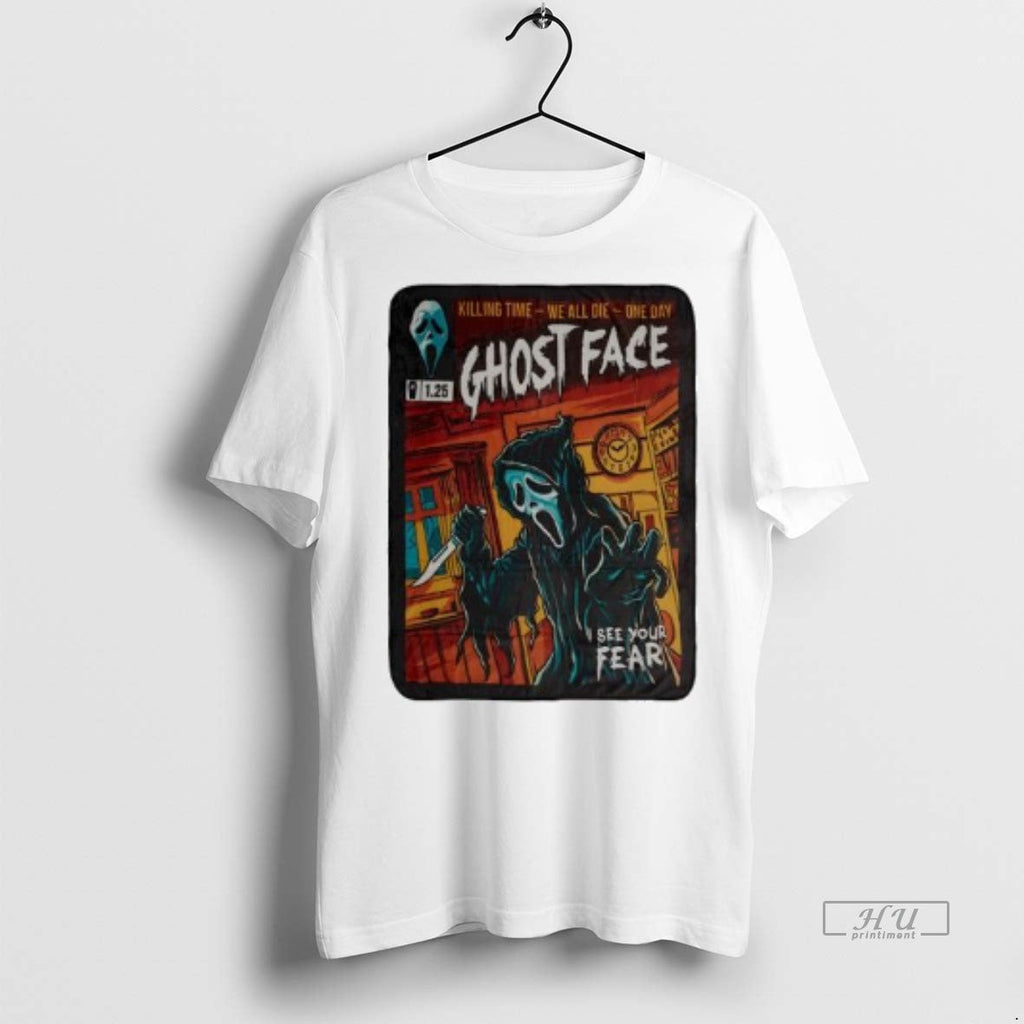 Officials Ghost Face Comic Book Killing Time We All - Adult & Kids T-Shirts, Sweatshirts & Hoodies apparel design preview 1