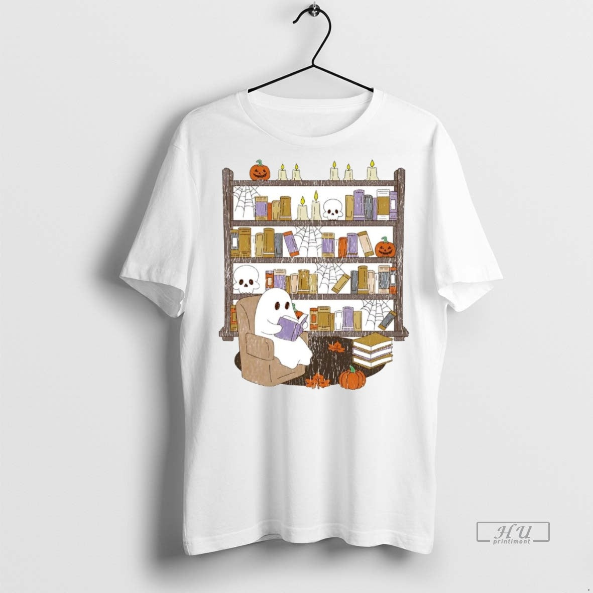 Officials Ghost Library Spiderweb Halloween Sweater - Adult & Kids T-Shirts, Sweatshirts & Hoodies apparel design preview 1