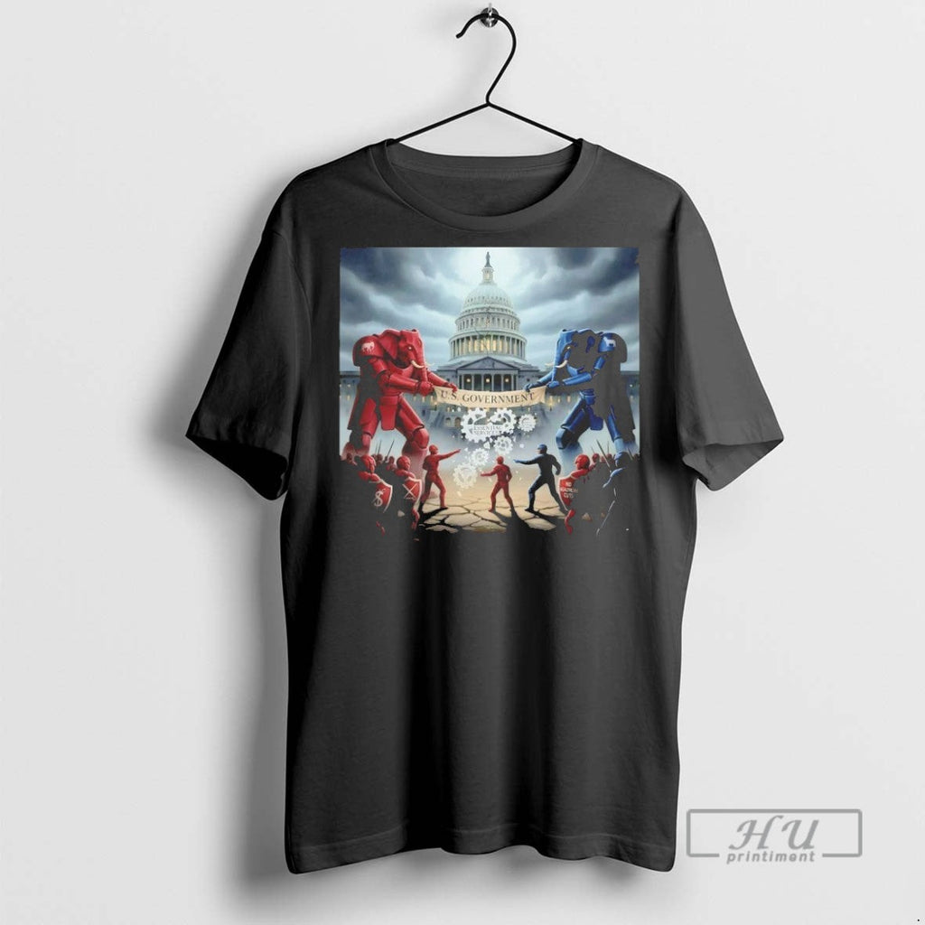 Officials Government Shutdown 2025 Republicans Vs - Adult & Kids T-Shirts, Sweatshirts & Hoodies apparel design preview 1