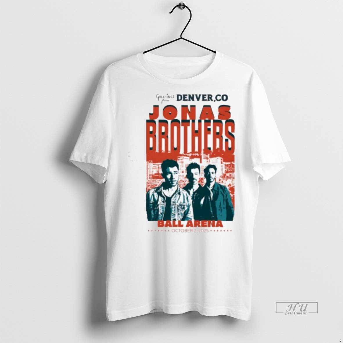 Officials Greetings From Denver Co Jonas Brothers - Adult & Kids T-Shirts, Sweatshirts & Hoodies apparel design preview 1