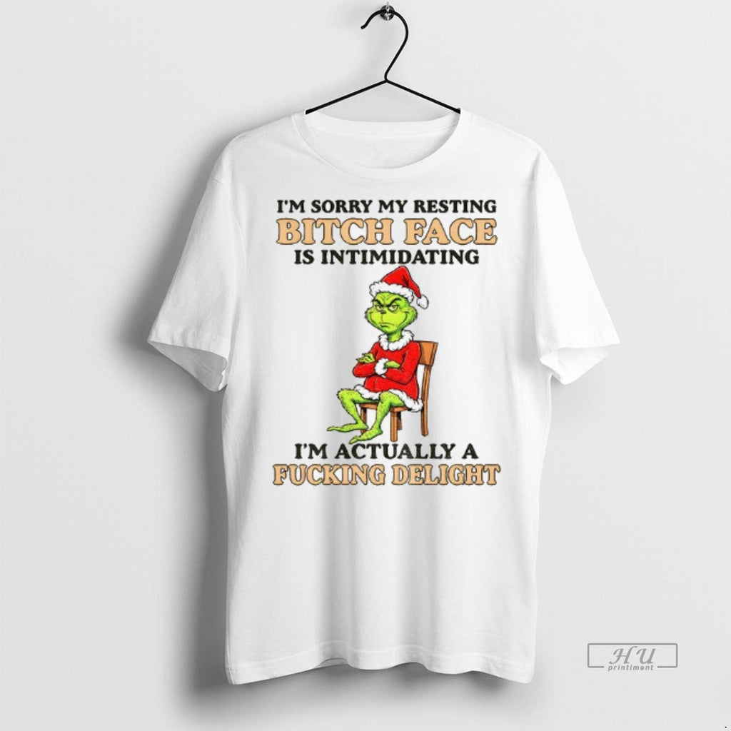 Officials Grinch Santa Hat Im Sorry My Resting Bitch - Adult & Kids T-Shirts, Sweatshirts & Hoodies apparel design preview 1