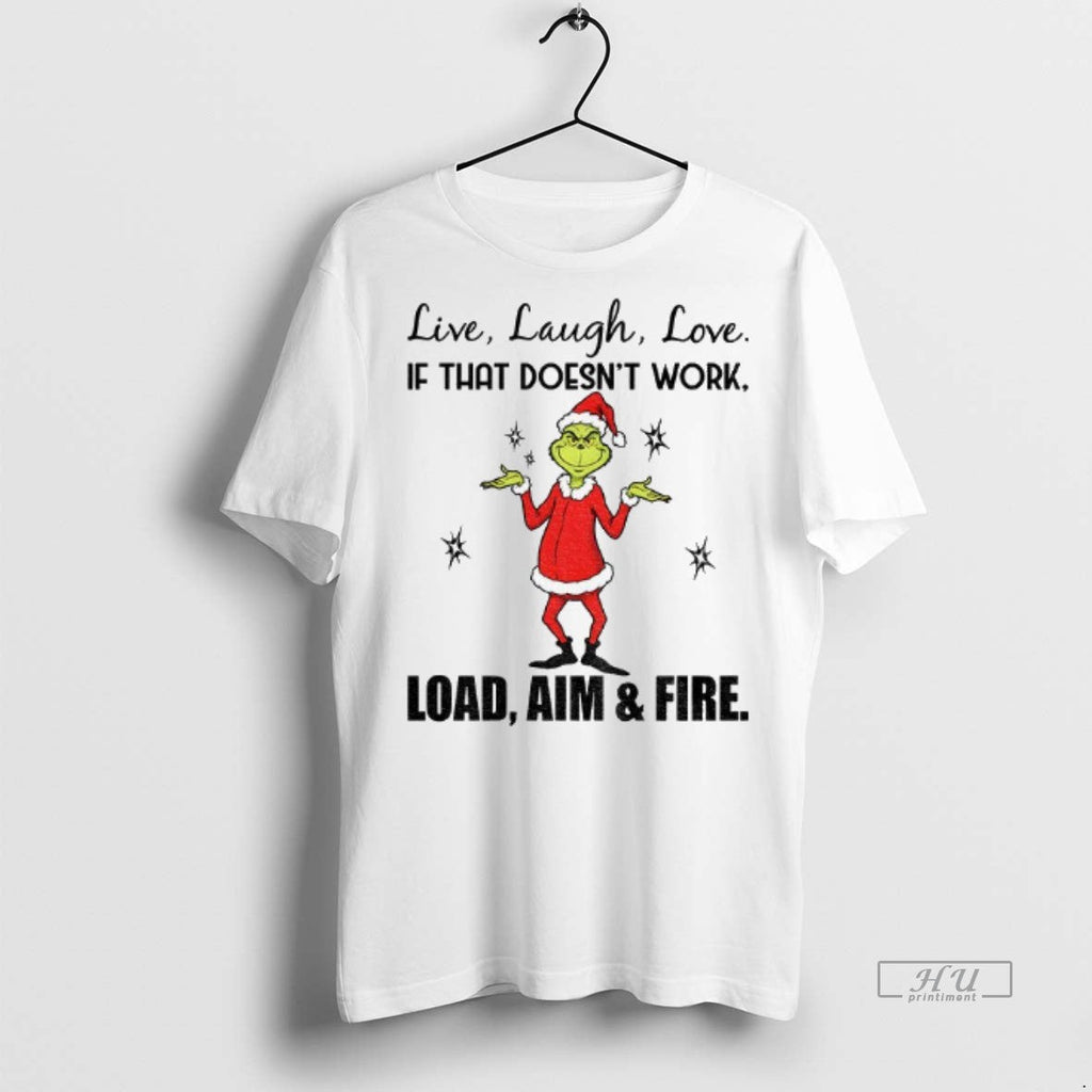 Officials Grinch Santa Hat Live Laugh Love If That - Adult & Kids T-Shirts, Sweatshirts & Hoodies apparel design preview 1