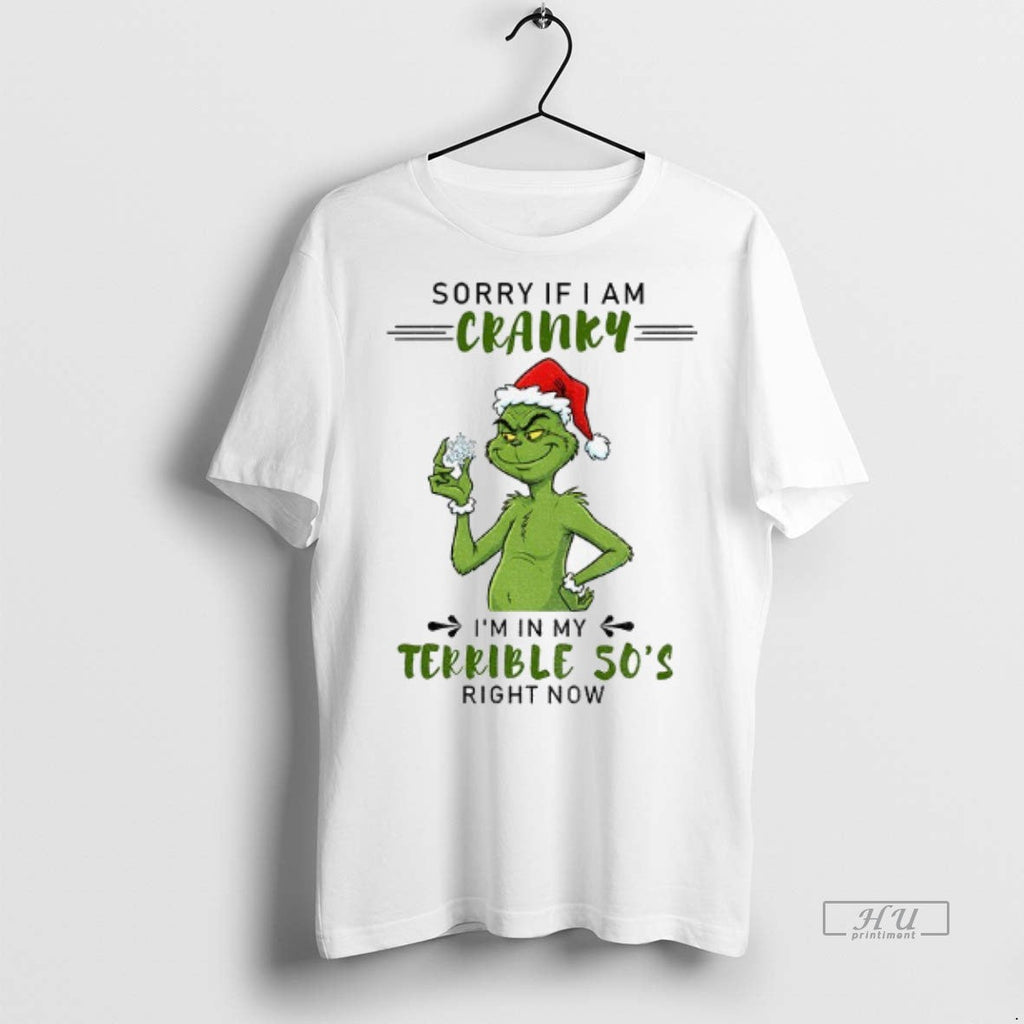 Officials Grinch Santa Hat Sorry If I Am Cranky Im In - Adult & Kids T-Shirts, Sweatshirts & Hoodies apparel design preview 1