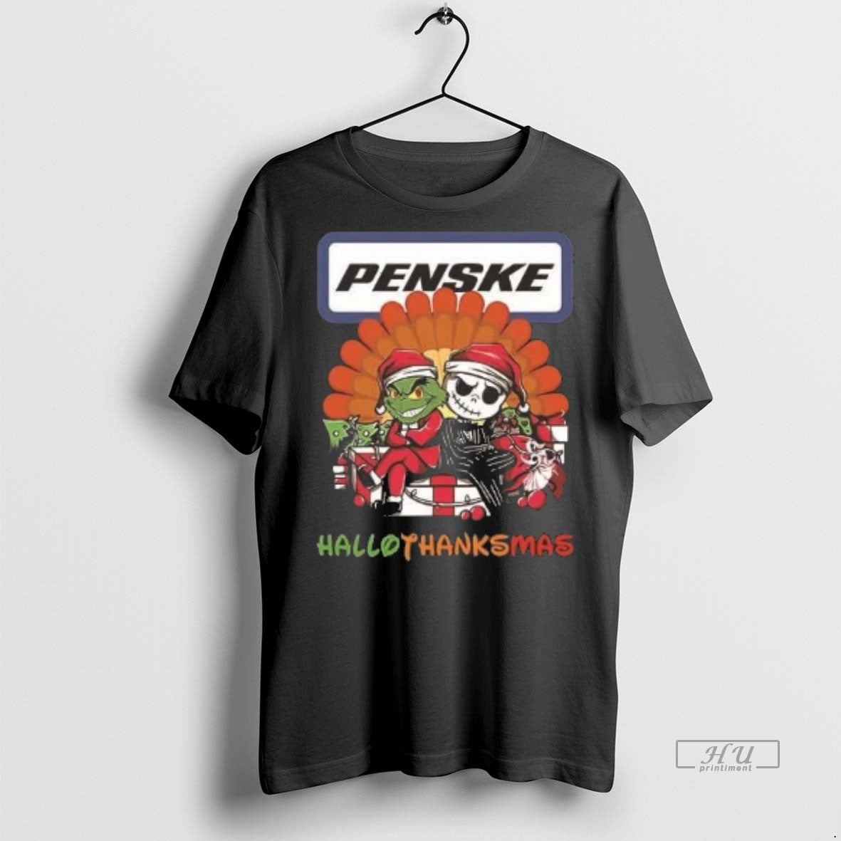 Officials Grinch And Jack Skellington Penske - Adult & Kids T-Shirts, Sweatshirts & Hoodies apparel design preview 1