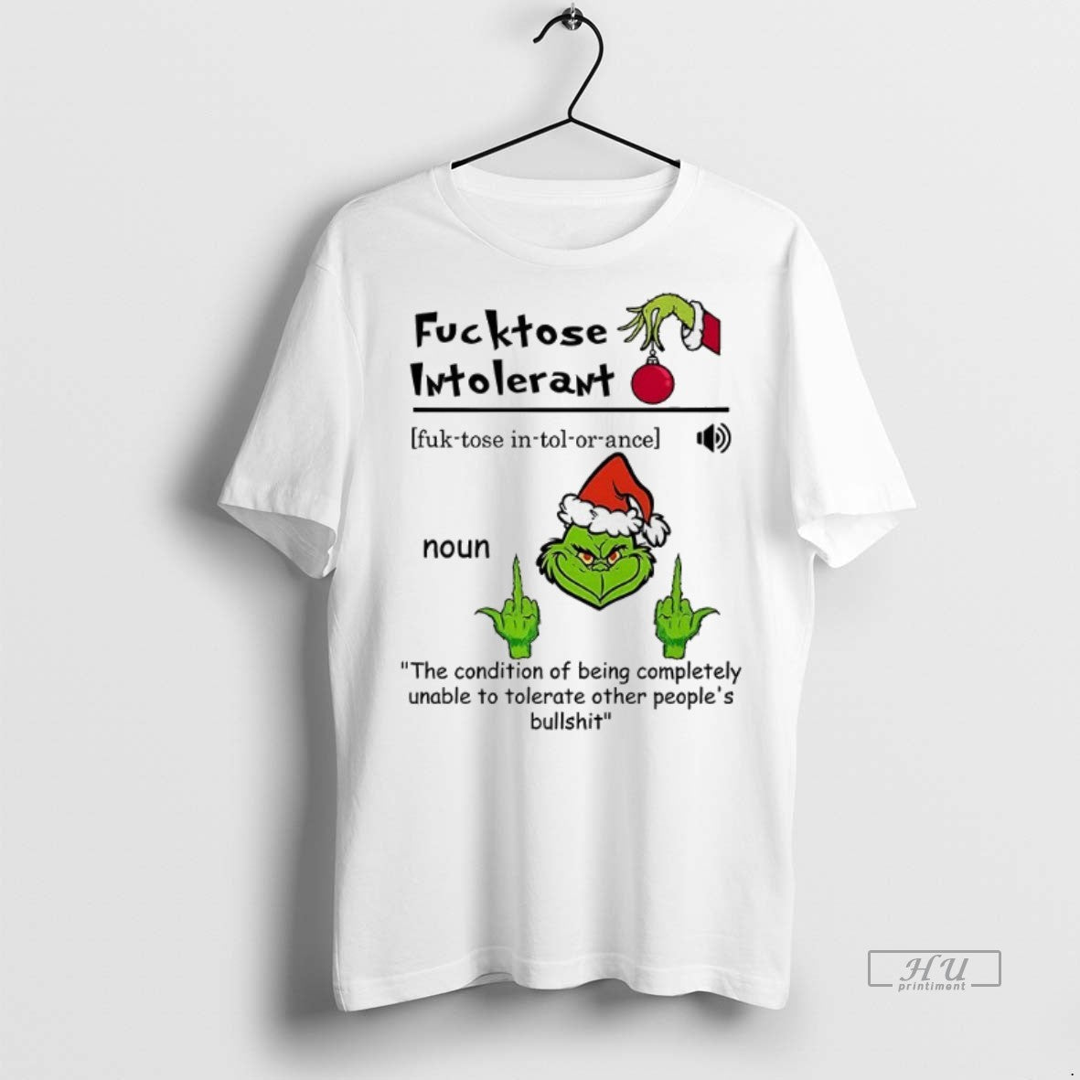 Officials Grinch Fucktose Intoleran Noun The - Adult & Kids T-Shirts, Sweatshirts & Hoodies apparel design preview 1