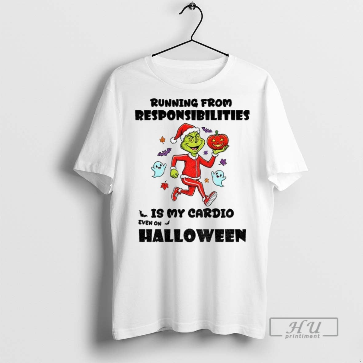 Officials Grinch Ghost Running From Responsibilities - Adult & Kids T-Shirts, Sweatshirts & Hoodies apparel design preview 1
