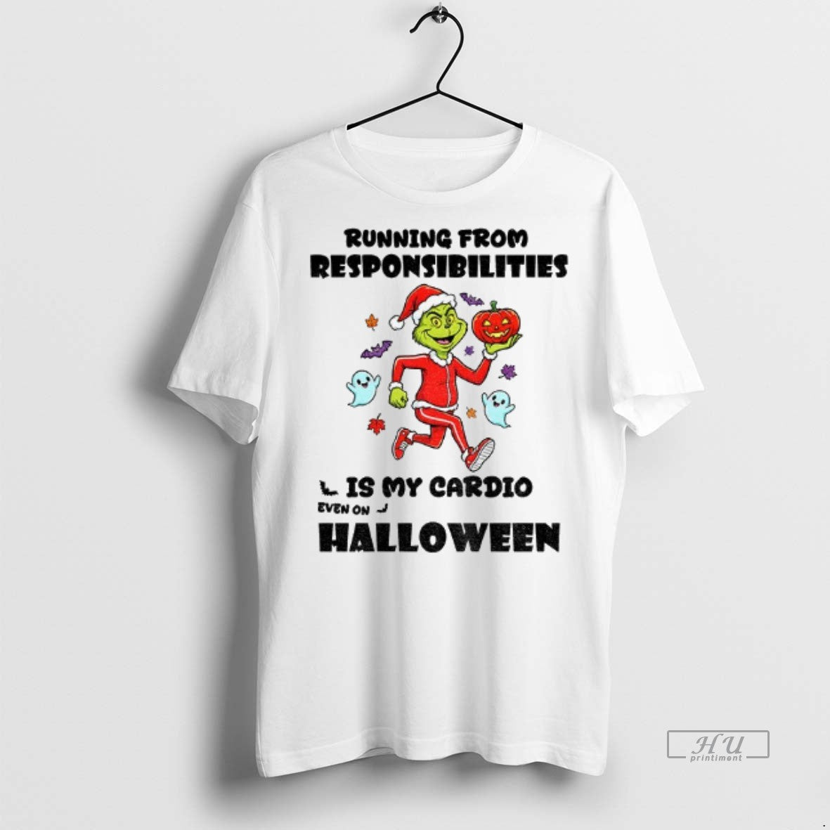 Officials Grinch Ghost Running From Responsibilities - Adult & Kids T-Shirts, Sweatshirts & Hoodies apparel design preview 1