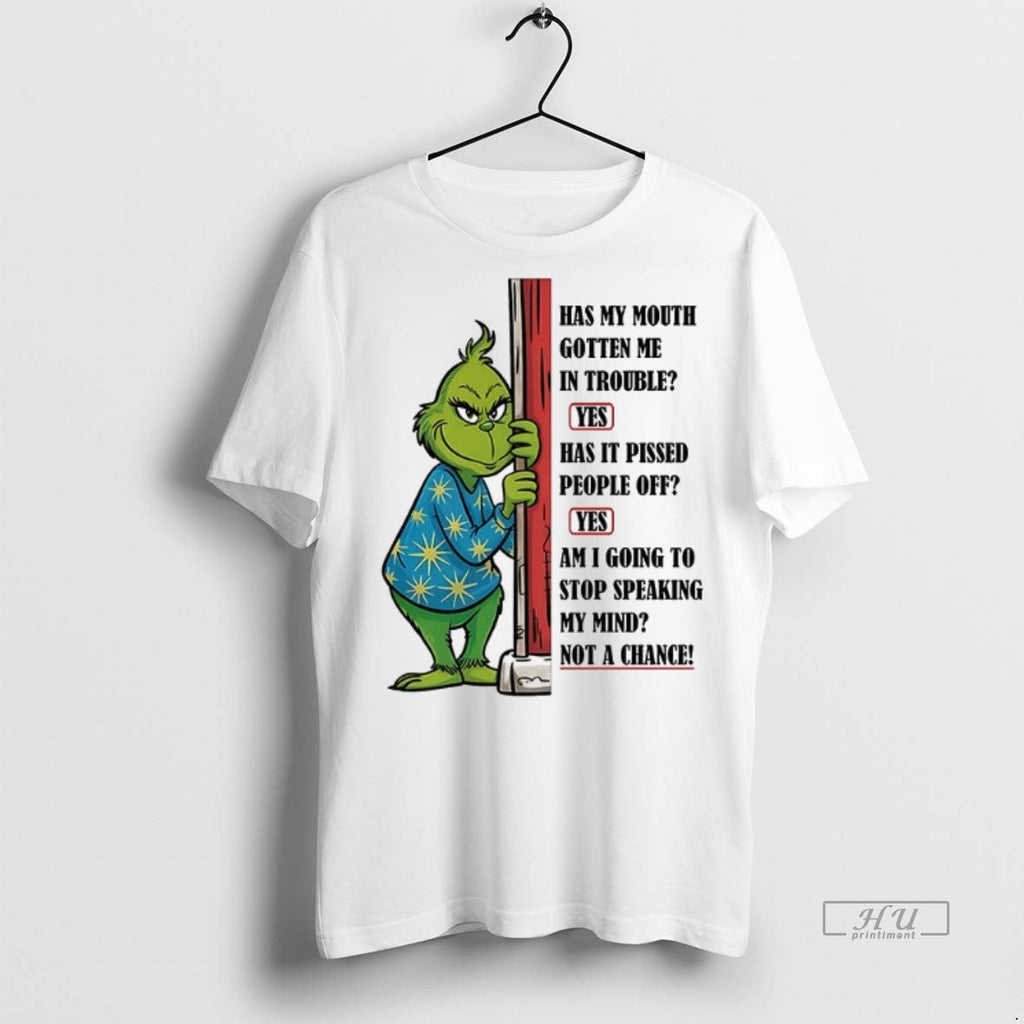 Officials Grinch Has My Mouth Gotten Me In Trouble - Adult & Kids T-Shirts, Sweatshirts & Hoodies apparel design preview 1