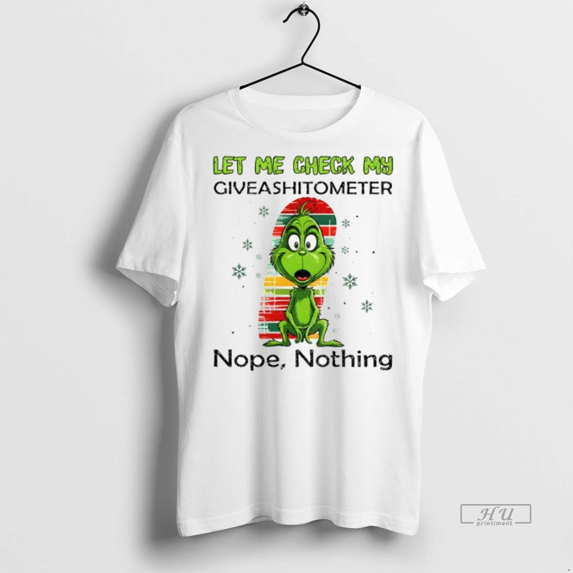 Officials Grinch Let Me Check My Giveshitometer Nope - Adult & Kids T-Shirts, Sweatshirts & Hoodies apparel design preview 1