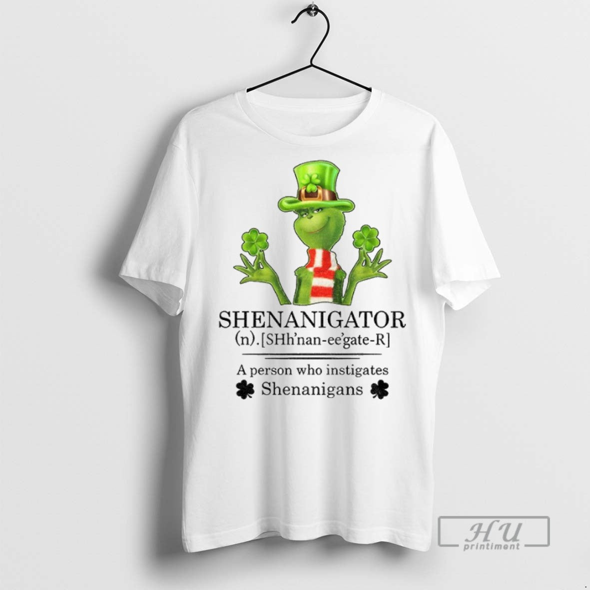 Officials Grinch Shamrock Shenanigator Definition A - Adult & Kids T-Shirts, Sweatshirts & Hoodies apparel design preview 1