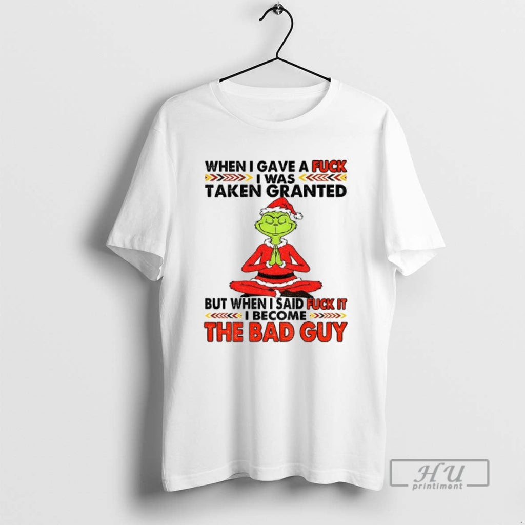 Officials Grinch When I Gave A Fuck Was Taken Granted - Adult & Kids T-Shirts, Sweatshirts & Hoodies apparel design preview 1