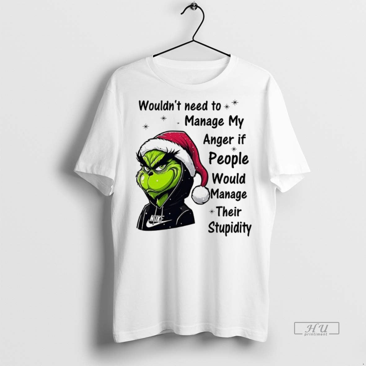 Officials Grinch Wouldnt Need To Manage My Anger If - Adult & Kids T-Shirts, Sweatshirts & Hoodies apparel design preview 1