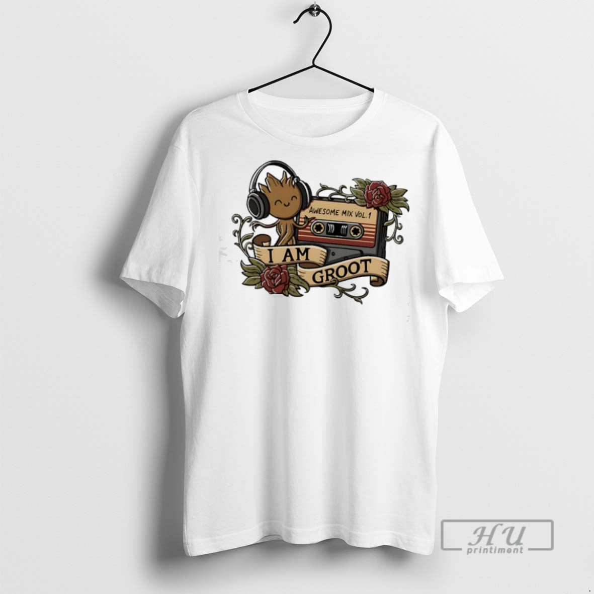 Officials Groot Awesome Mix Tape Tattoo - Adult & Kids T-Shirts, Sweatshirts & Hoodies apparel design preview 1
