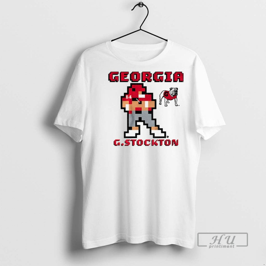 Officials Gunner Stockton 8 Bit Retro Baller Georgia - Adult & Kids T-Shirts, Sweatshirts & Hoodies apparel design preview 1