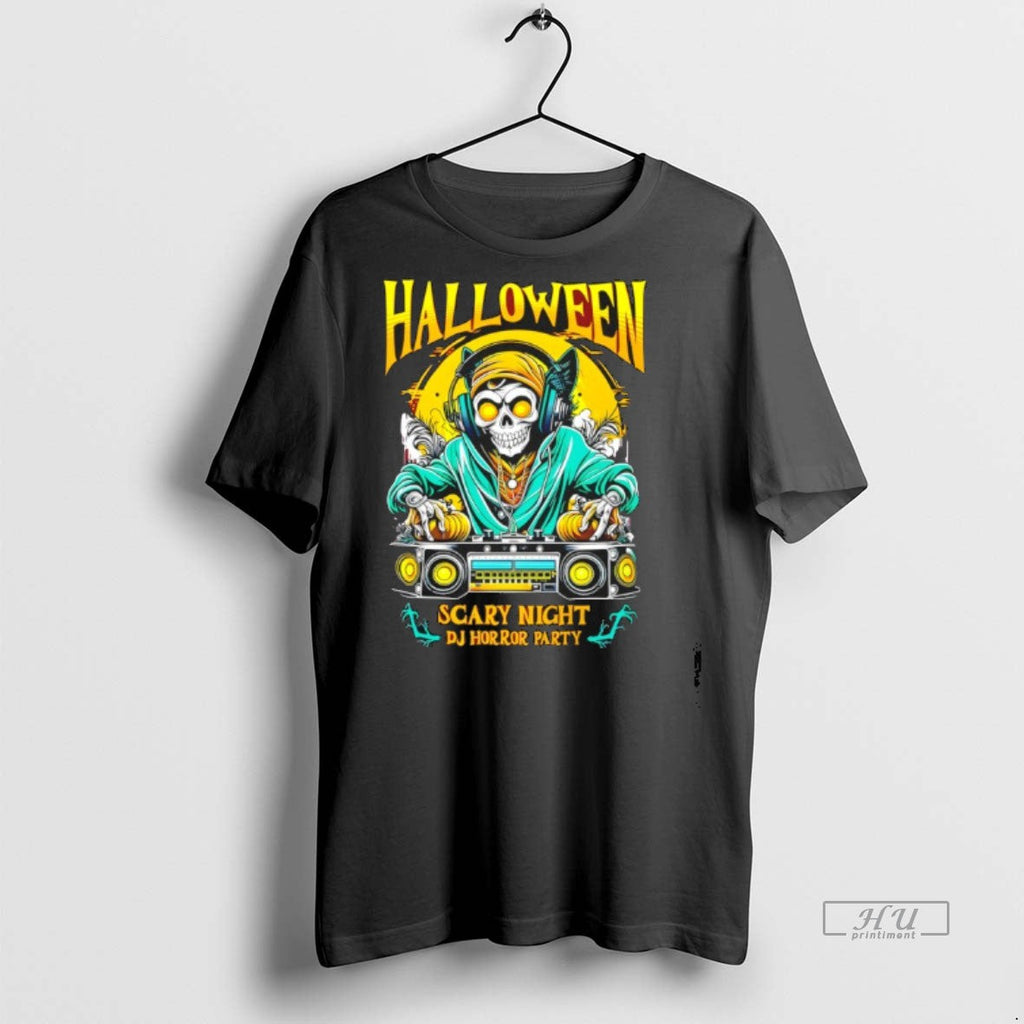 Officials Halloween Dj Horror Scary Night Party - Adult & Kids T-Shirts, Sweatshirts & Hoodies apparel design preview 1