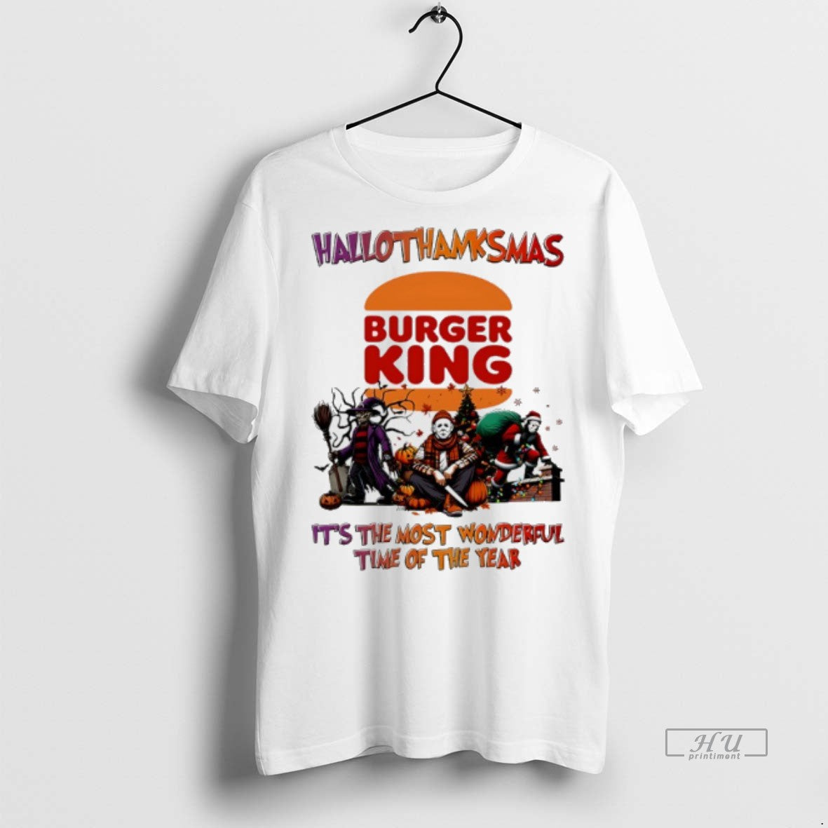 Officials Halloween Movies Burger King Hallothanksmas - Adult & Kids T-Shirts, Sweatshirts & Hoodies apparel design preview 1