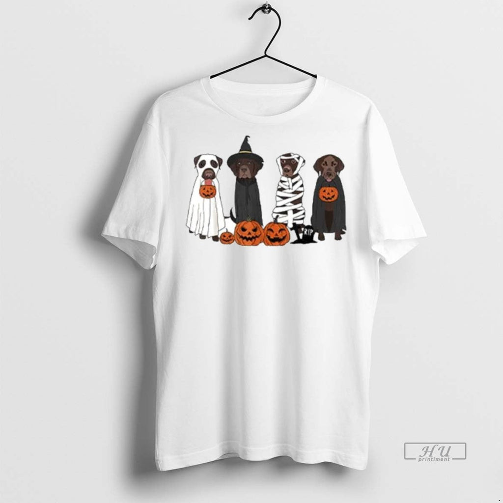 Officials Halloween Brown Labrador Ornaments Sweater - Adult & Kids T-Shirts, Sweatshirts & Hoodies apparel design preview 1