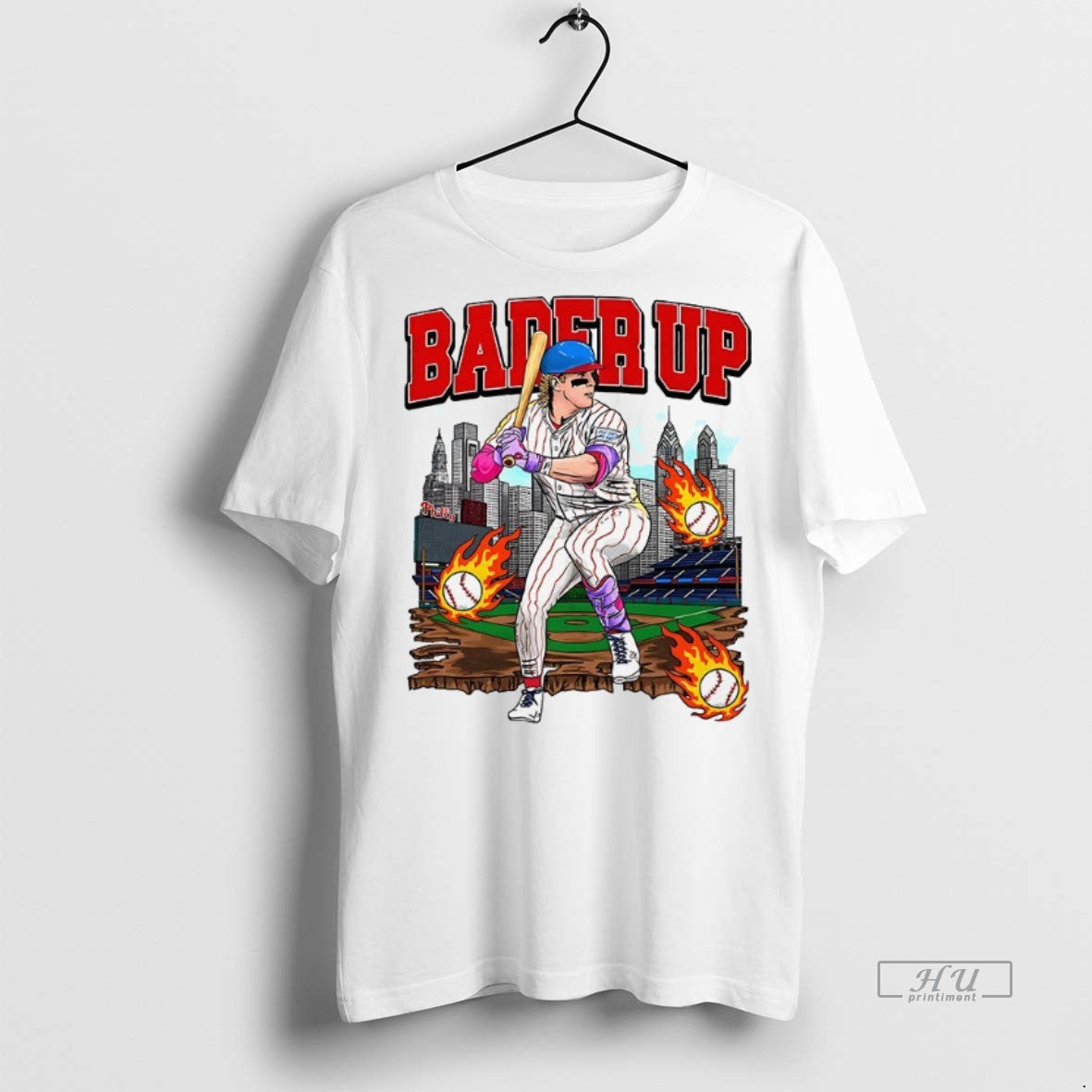 Officials Harrison Bader Philadelphia Phillies Up - Adult & Kids T-Shirts, Sweatshirts & Hoodies apparel design preview 1