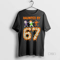 Officials Haunted By 6 7 Halloween Skeleton Dabbing - Adult & Kids T-Shirts, Sweatshirts & Hoodies apparel design preview 1