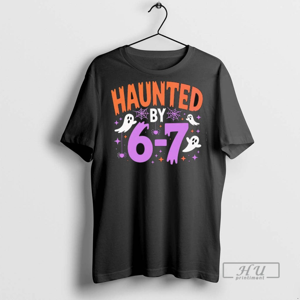 Officials Haunted By 6 7 Halloween - Adult & Kids T-Shirts, Sweatshirts & Hoodies apparel design preview 1