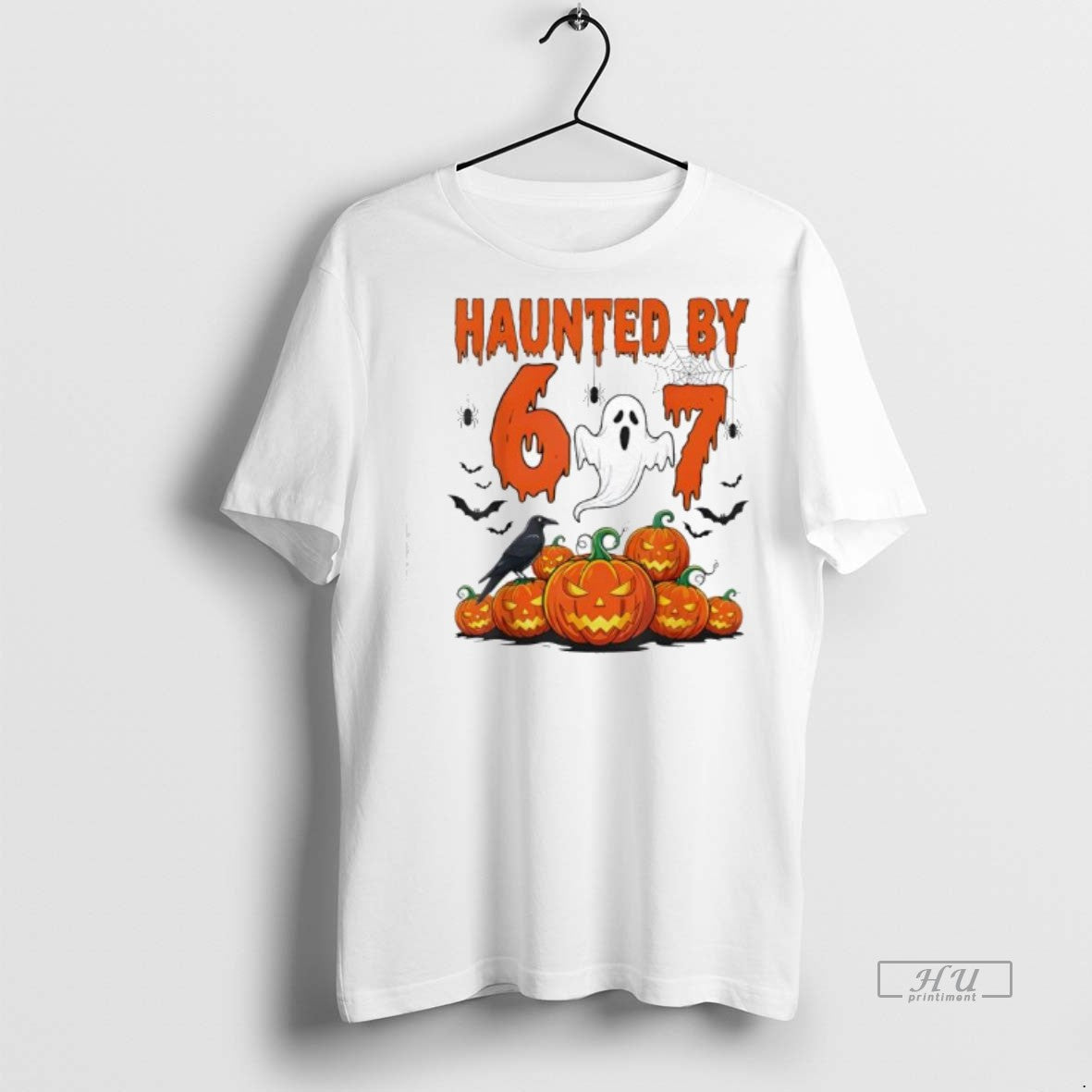 Officials Haunted By 67 Funny 6 7 Halloween - Adult & Kids T-Shirts, Sweatshirts & Hoodies apparel design preview 1