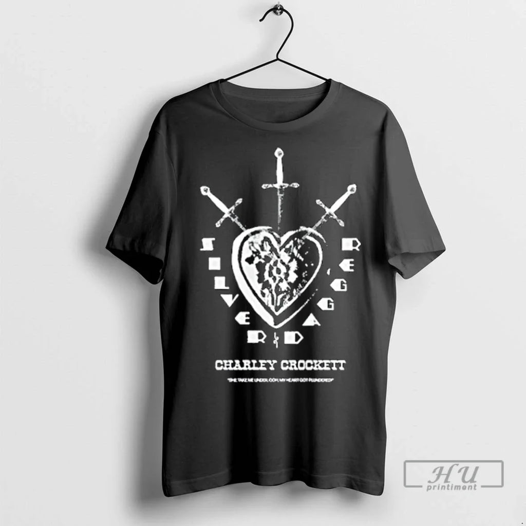 Officials Heart Charley Crockett Silver Dagger 2025 - Adult & Kids T-Shirts, Sweatshirts & Hoodies apparel design preview 1