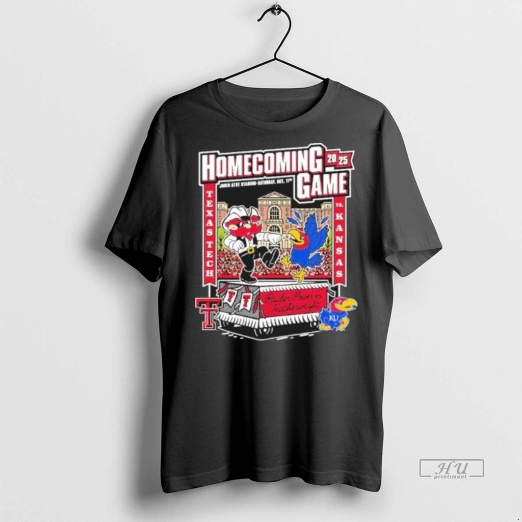 Officials Homecoming Game 2025 Texas Tech Football Vs - Adult & Kids T-Shirts, Sweatshirts & Hoodies apparel design preview 1