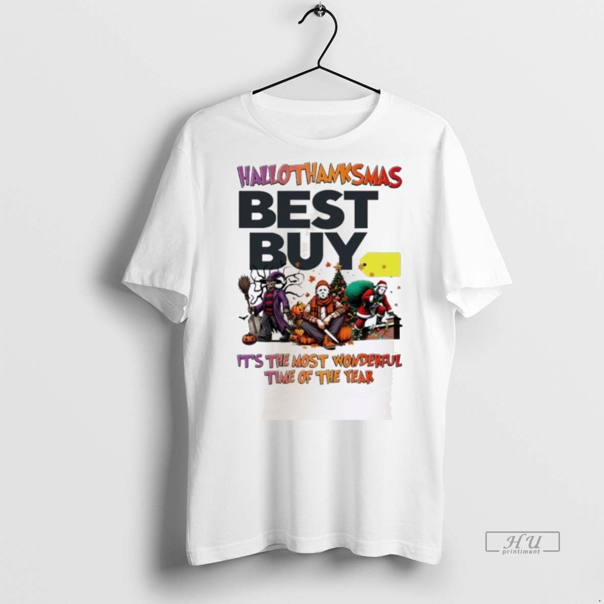Officials Horror Character X Best Buy Hallothanksmas - Adult & Kids T-Shirts, Sweatshirts & Hoodies apparel design preview 1