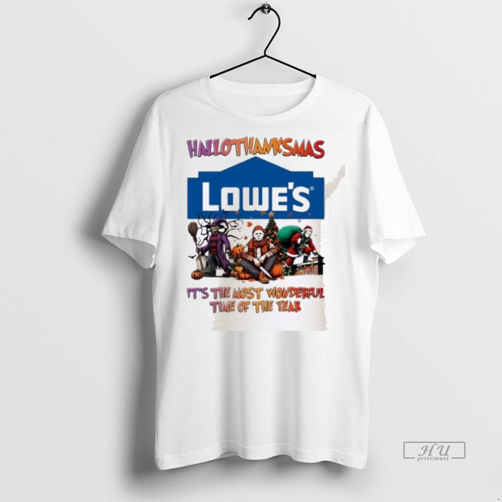 Officials Horror Character X Lowes Hallothanksmas Its - Adult & Kids T-Shirts, Sweatshirts & Hoodies apparel design preview 1
