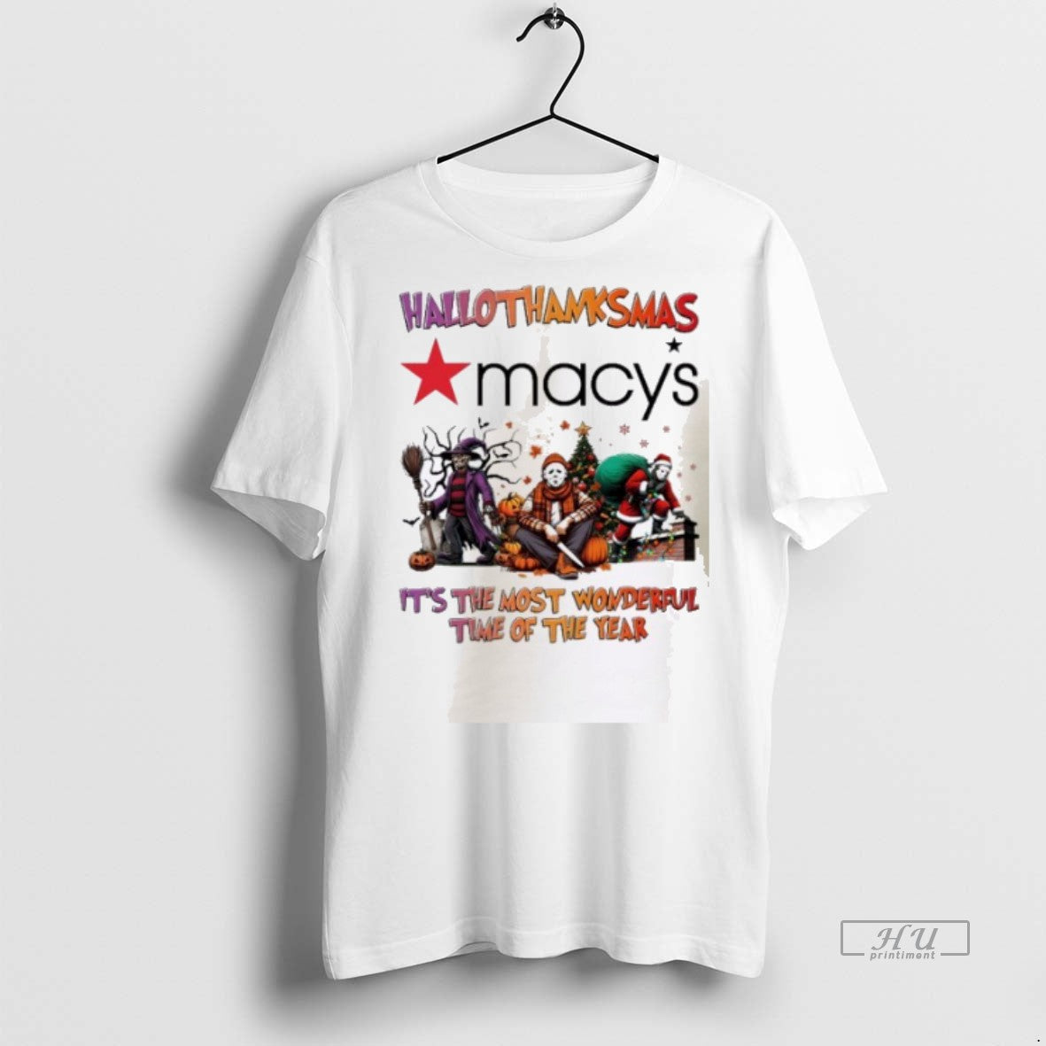 Officials Horror Character X Macys Hallothanksmas Its - Adult & Kids T-Shirts, Sweatshirts & Hoodies apparel design preview 1