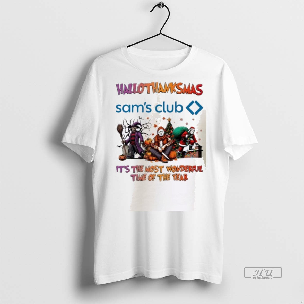 Officials Horror Character X Sams Club Hallothanksmas - Adult & Kids T-Shirts, Sweatshirts & Hoodies apparel design preview 1