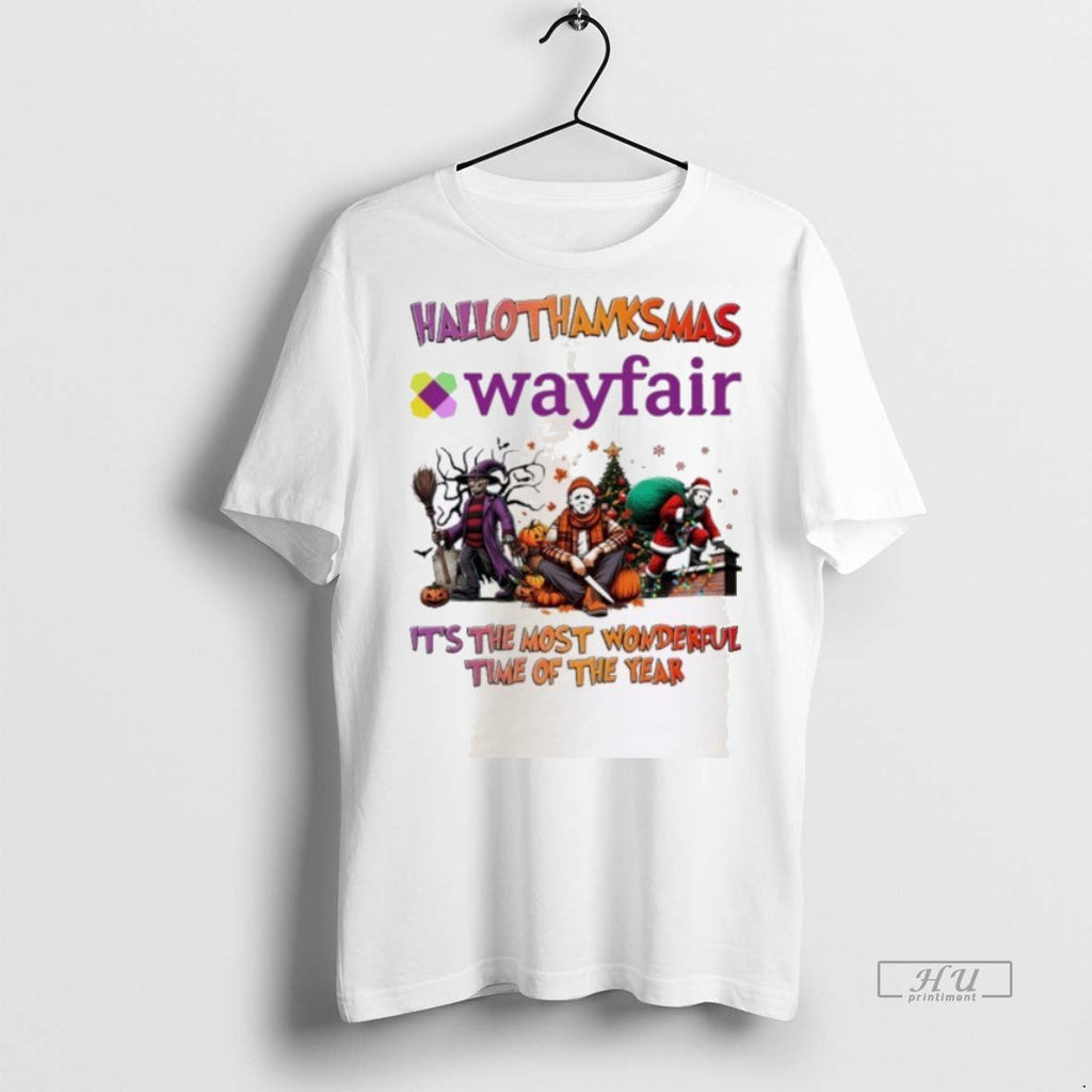 Officials Horror Character X Wayfair Hallothanksmas - Adult & Kids T-Shirts, Sweatshirts & Hoodies apparel design preview 1