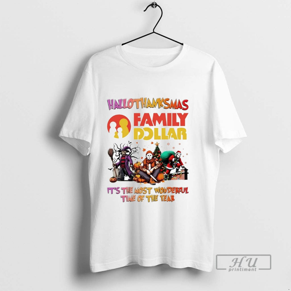 Officials Horror Movies Family Dollar Hallothanksmas - Adult & Kids T-Shirts, Sweatshirts & Hoodies apparel design preview 1