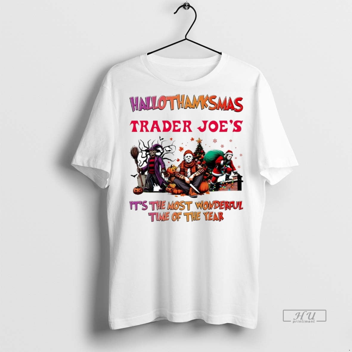 Officials Horror Movies Trader Joes Hallothanksmas - Adult & Kids T-Shirts, Sweatshirts & Hoodies apparel design preview 1