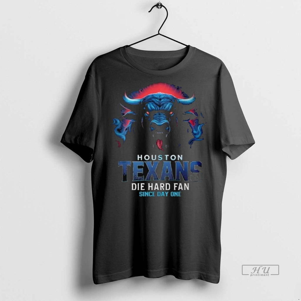 Officials Houston Texans Die Hard Fan Since Day One - Adult & Kids T-Shirts, Sweatshirts & Hoodies apparel design preview 1