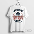 Officials I Survived The Government Shutdown 2025 - Adult & Kids T-Shirts, Sweatshirts & Hoodies apparel design preview 1