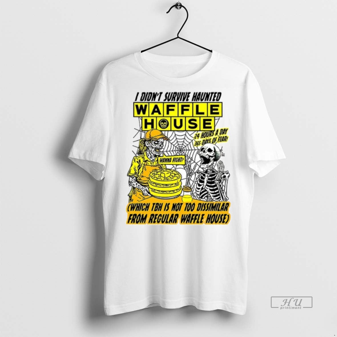 Officials I Didnt Survive Haunted Waffle House - Adult & Kids T-Shirts, Sweatshirts & Hoodies apparel design preview 1