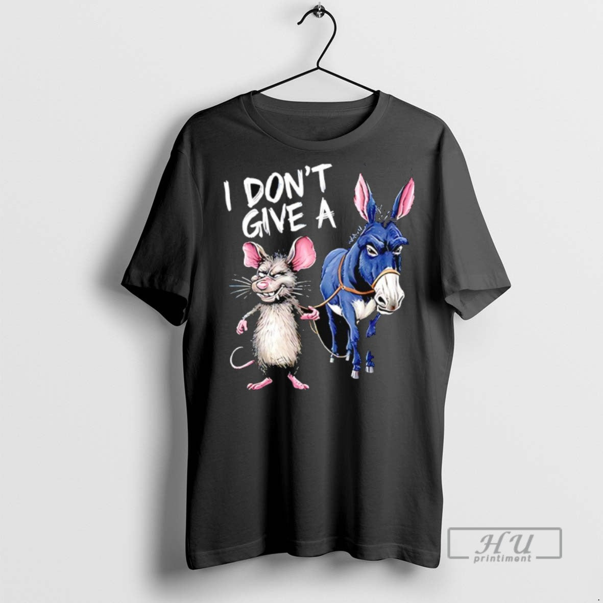 Officials I Dont Give A Rats Ass Mouse And Donkey - Adult & Kids T-Shirts, Sweatshirts & Hoodies apparel design preview 1