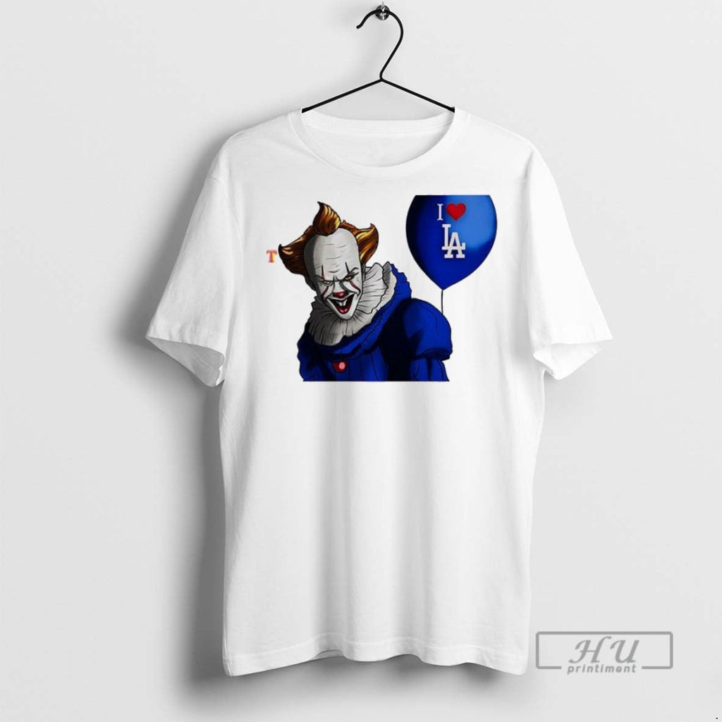 Officials It Pennywise I Love Los Angeles Dodgers - Adult & Kids T-Shirts, Sweatshirts & Hoodies apparel design preview 1
