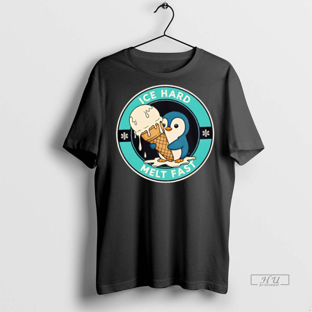 Officials Ice Hard Melt Fast Funny Penguin Cream - Adult & Kids T-Shirts, Sweatshirts & Hoodies apparel design preview 1