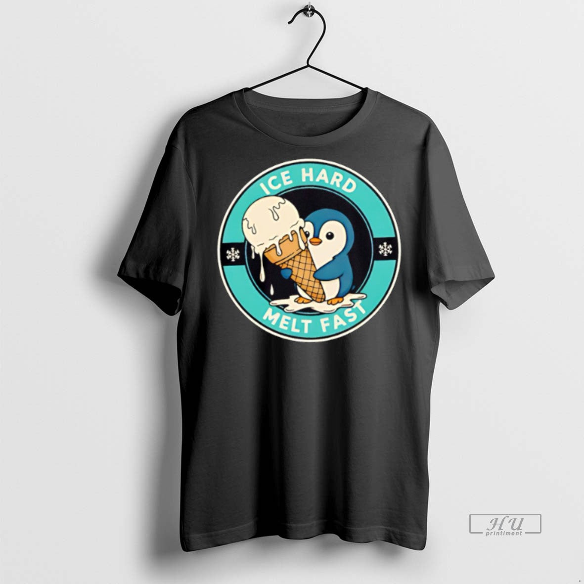 Officials Ice Hard Melt Fast Funny Penguin Cream - Adult & Kids T-Shirts, Sweatshirts & Hoodies apparel design preview 1