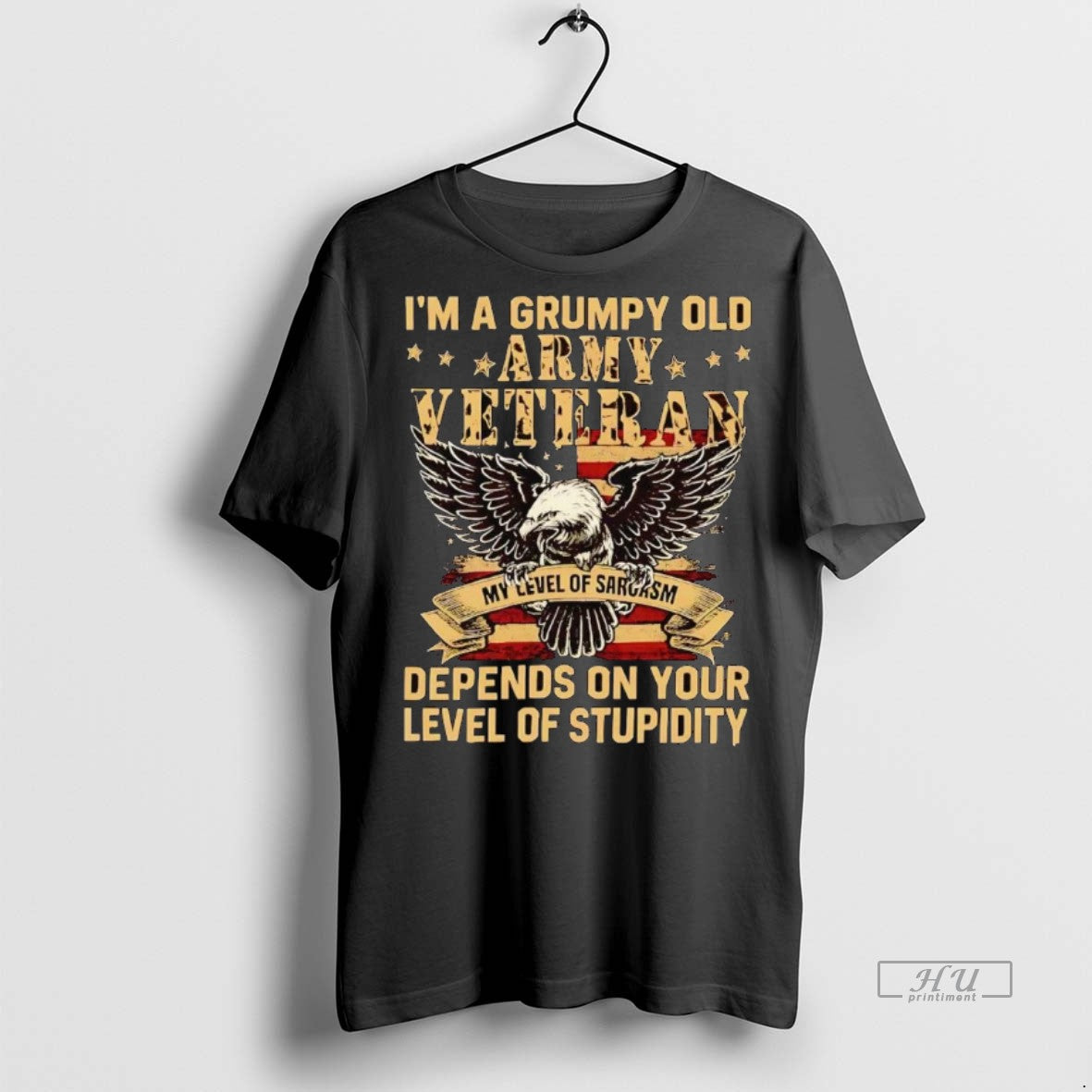 Officials Im A Grumpy Old Army Veteran Depends On - Adult & Kids T-Shirts, Sweatshirts & Hoodies apparel design preview 1