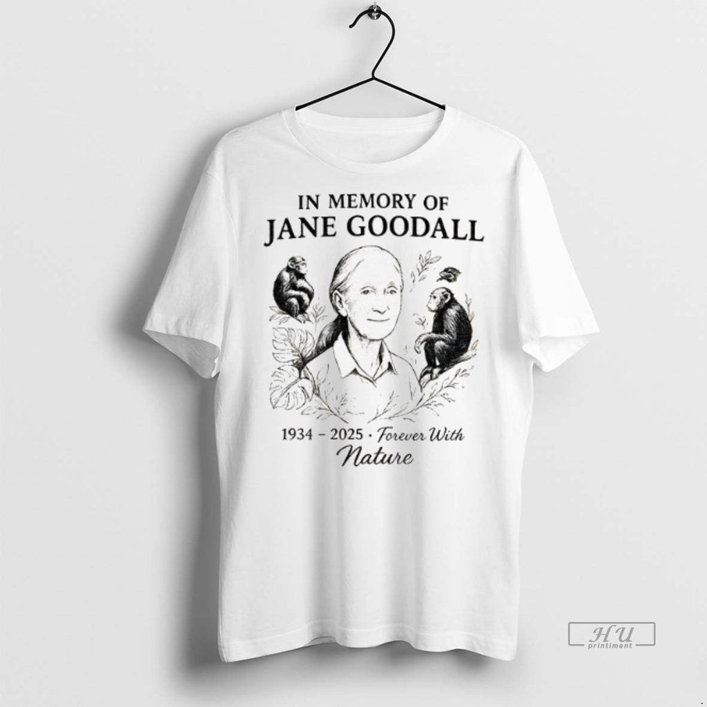 Officials In Memory Of Jane Goodall 1934 2025 Forever - Adult & Kids T-Shirts, Sweatshirts & Hoodies apparel design preview 1