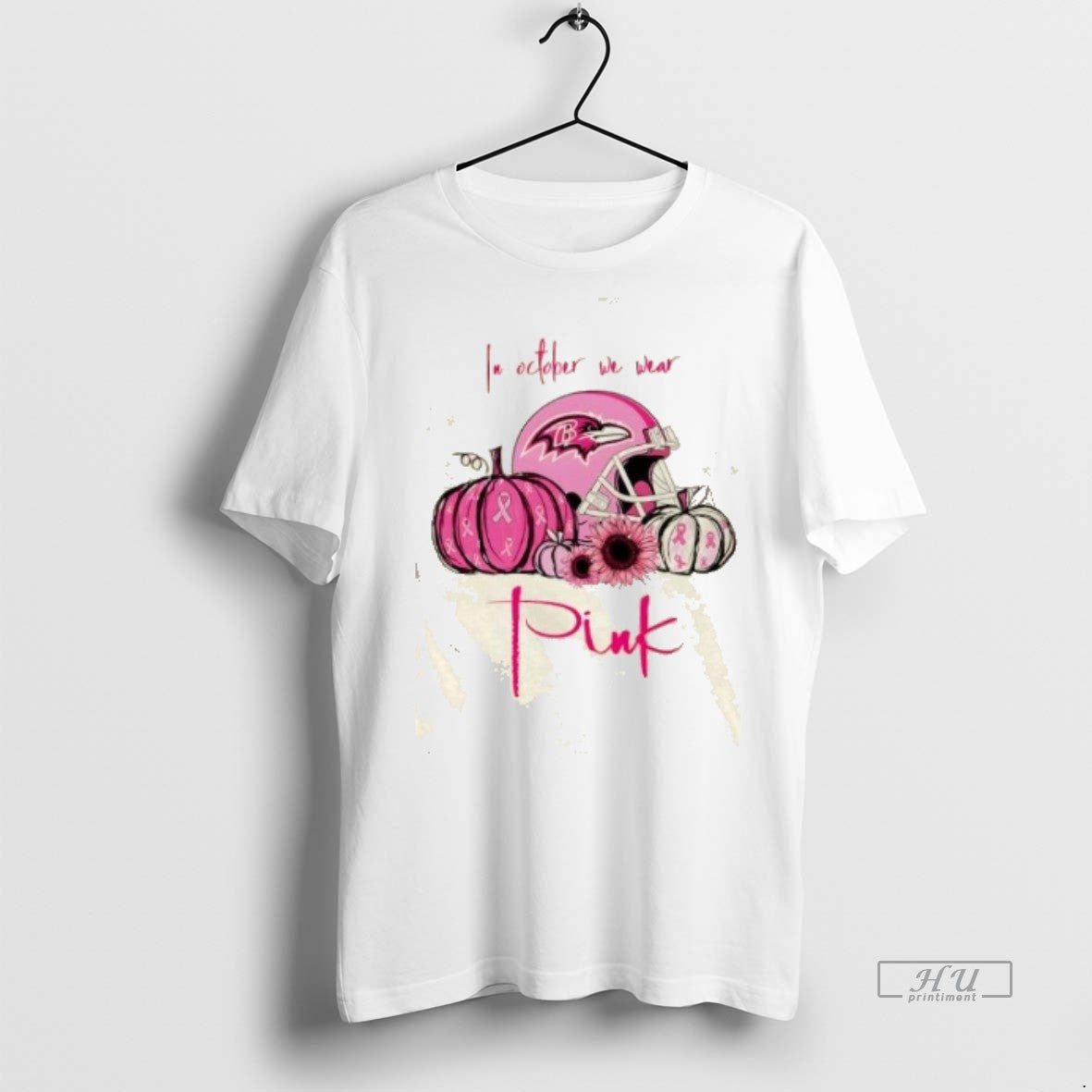Officials In October We Wear Pink Baltimore Ravens - Adult & Kids T-Shirts, Sweatshirts & Hoodies apparel design preview 1