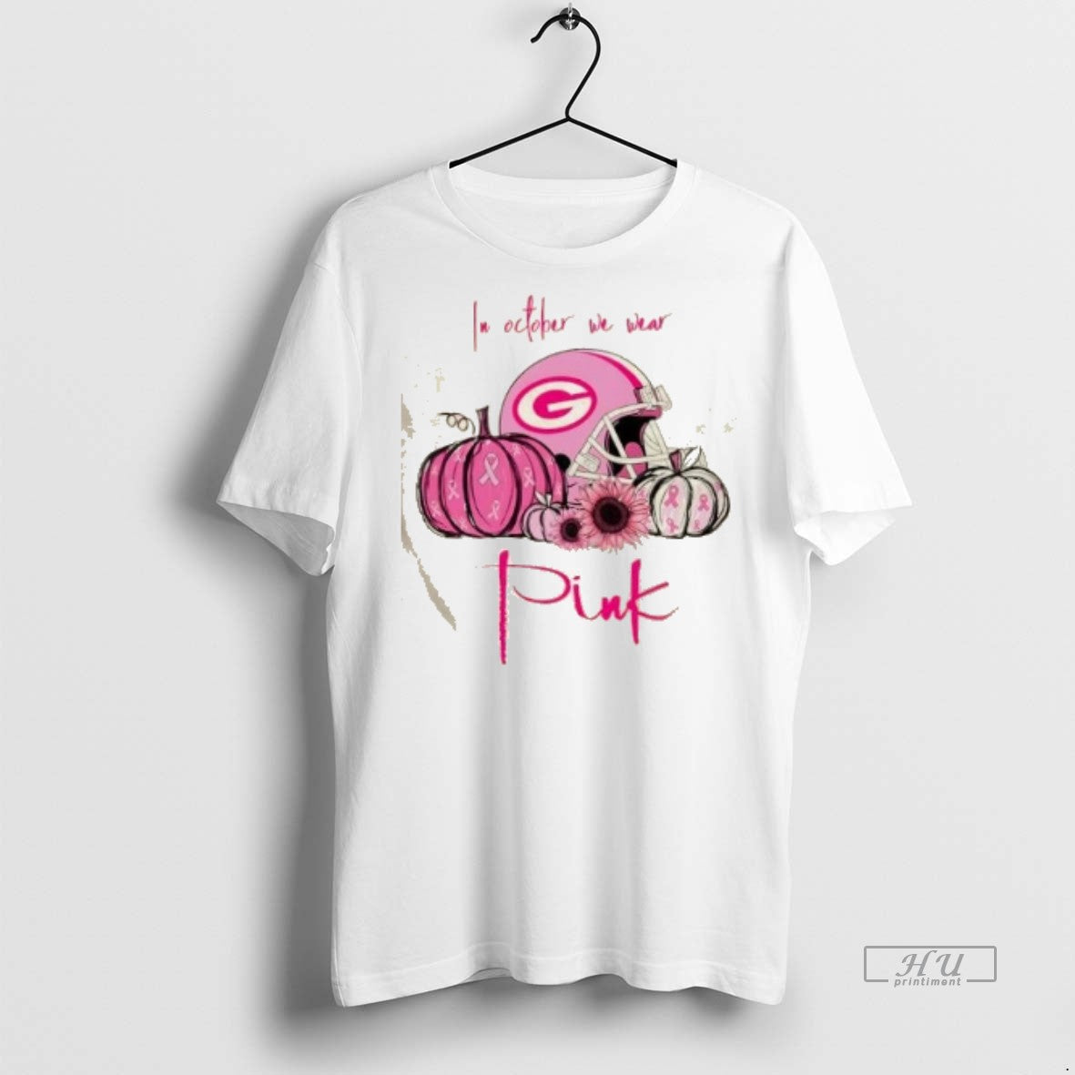 Officials In October We Wear Pink Green Bay Packers - Adult & Kids T-Shirts, Sweatshirts & Hoodies apparel design preview 1