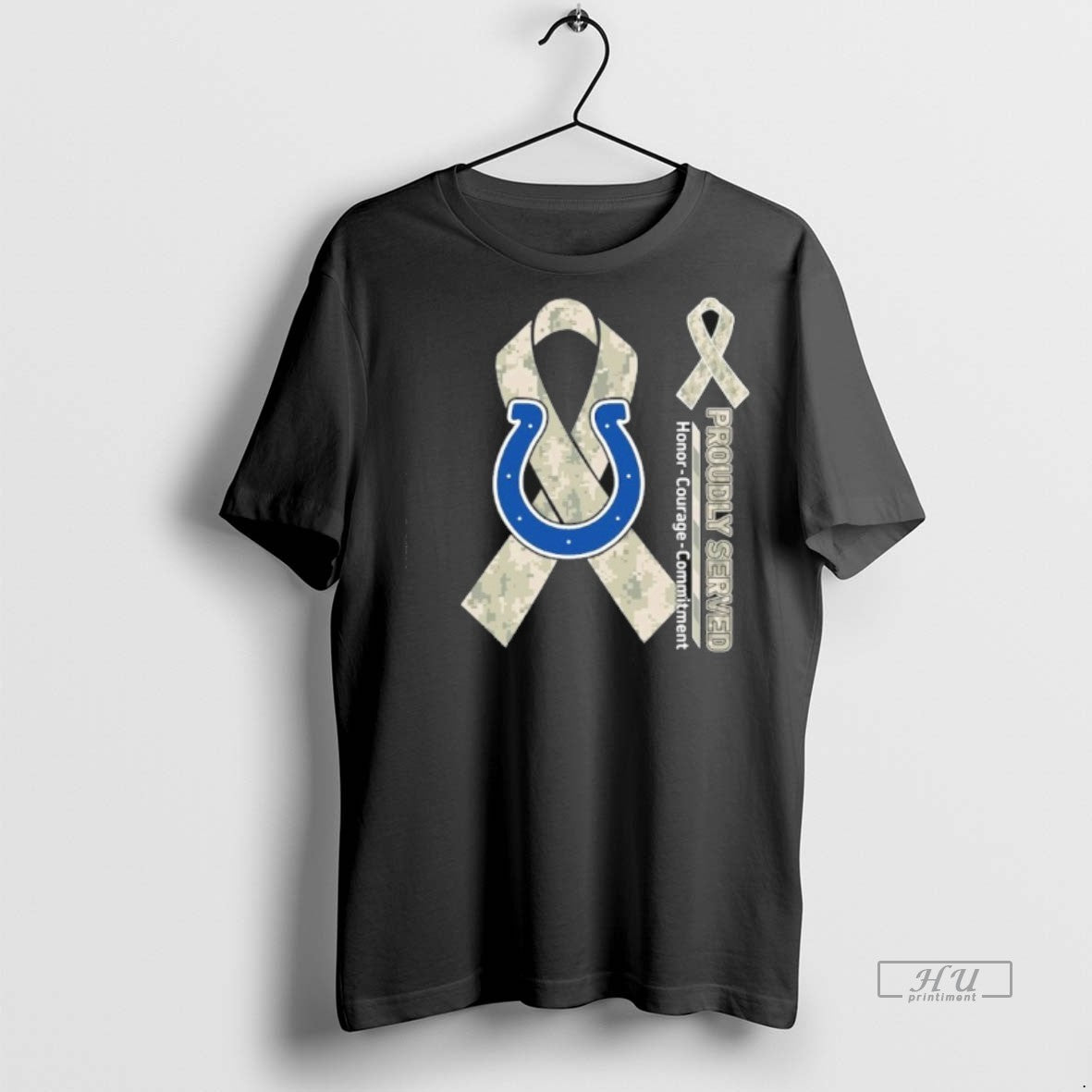 Officials Indianapolis Colts Proudly Served Honor - Adult & Kids T-Shirts, Sweatshirts & Hoodies apparel design preview 1