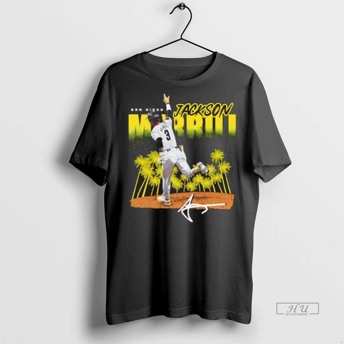 Officials Jackson Merrill San Diego Padres Dissolve - Adult & Kids T-Shirts, Sweatshirts & Hoodies apparel design preview 1