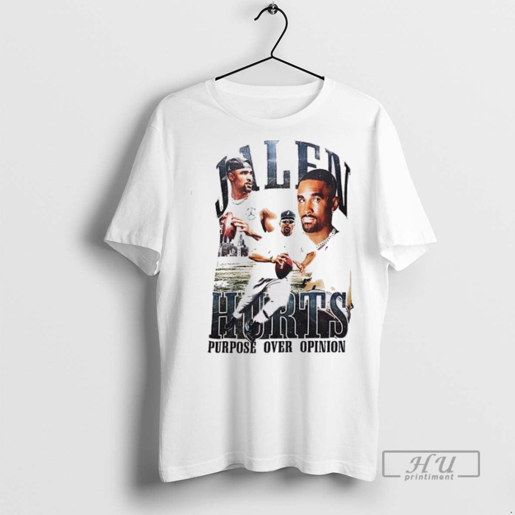 Officials Jalen Hurts Purpose Over Opinion Retro - Adult & Kids T-Shirts, Sweatshirts & Hoodies apparel design preview 1